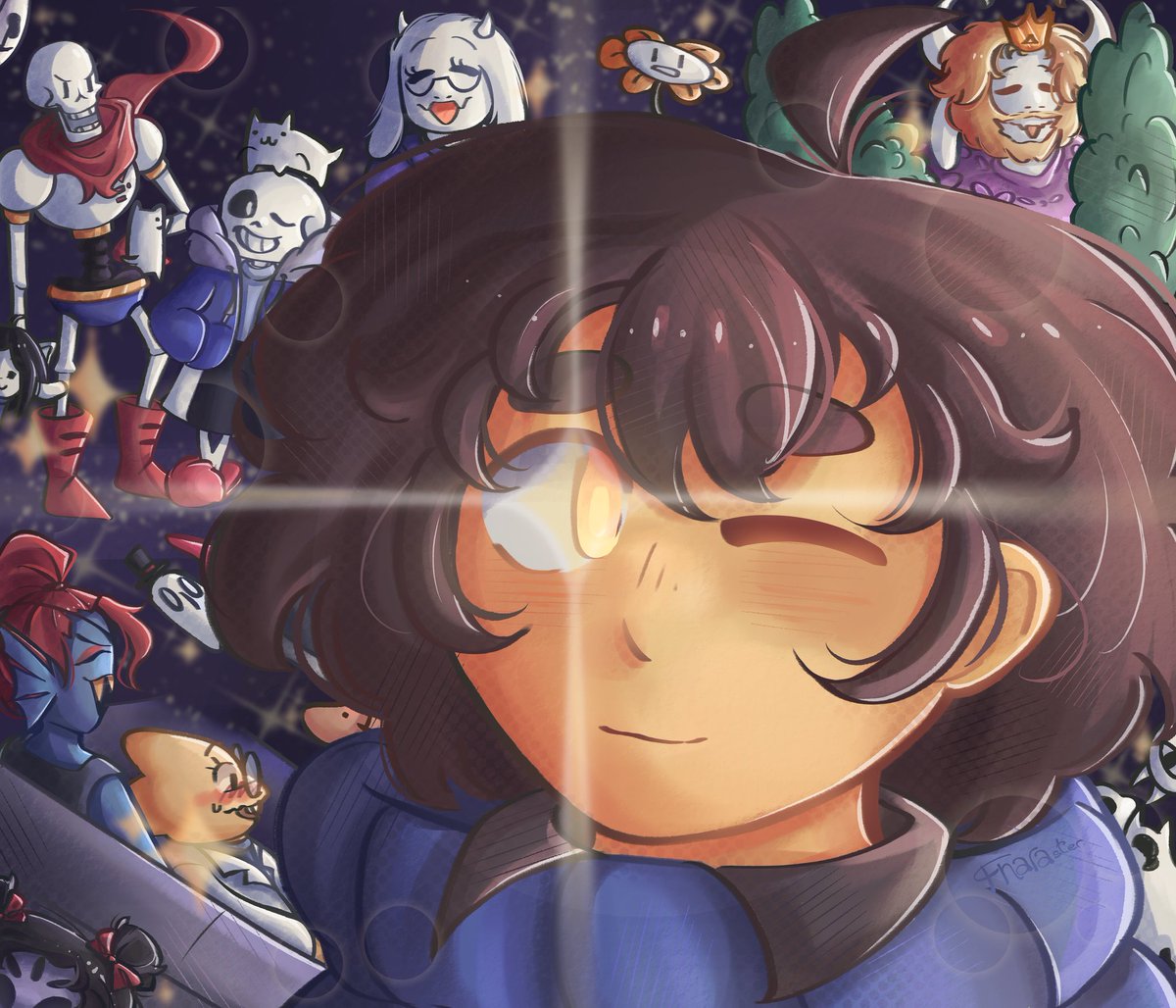 It's #undertale9thAnniversary ! ✨
(I did this in a rush but I'm still happy with it)