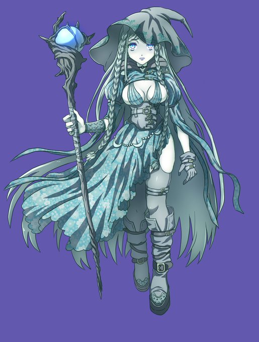 #サムライヴァンキッシュ
ストーリーの重要キャラ魔女の立ち絵できた!
丸一日かかってしまったけどミステリアスな雰囲気が出たんじゃないでしょうか🤔 