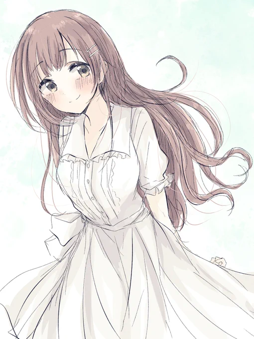 白ワンピ 