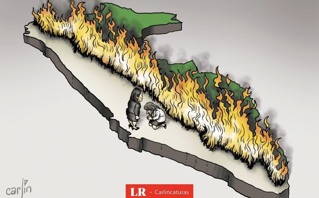Dina Boluarte se la pasó 3 días rindiéndole pleitesía a Fujimori. El resto del país incendiándose. Animalitos y personas muertas.¿No dijo ser la madre del Perú? 
MISERABLE ACTO DE INDIFERENCIA! Pero para conseguir VOTOS ahí si importan las regiones. Grande Carlin <a href="/tovar_samanez/">Carlos Tovar Samanez</a>
