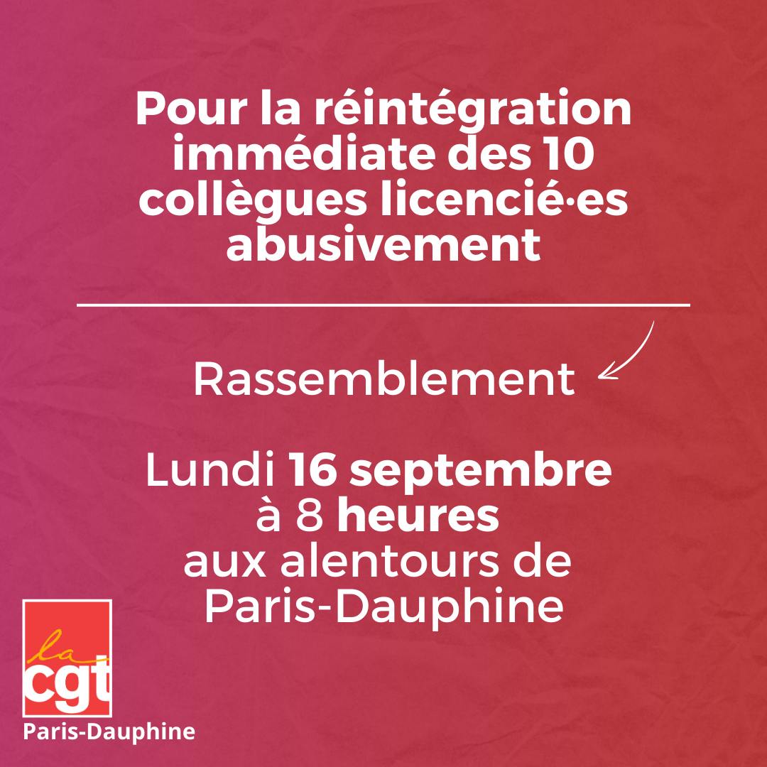 CGT Université-Paris Dauphine tweet media