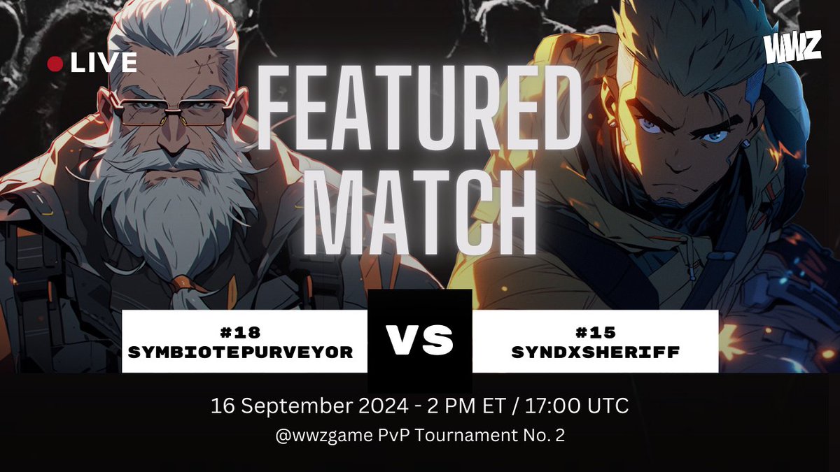 WWZ (@wwzgame) on Twitter photo We're in the early rounds of PvP Tournament No. 2. While there are plenty of chances for upset watching, we've got our eyes on one especially closely matched duo. @SymbiePurveyor <a href="/SyndxSheriff/">SyndicateX Sheriff</a> We're in the early rounds of PvP Tournament No. 2. While there are plenty of chances for upset watching, we've got our eyes on one especially closely matched duo. @SymbiePurveyor <a href="/SyndxSheriff/">SyndicateX Sheriff</a>
