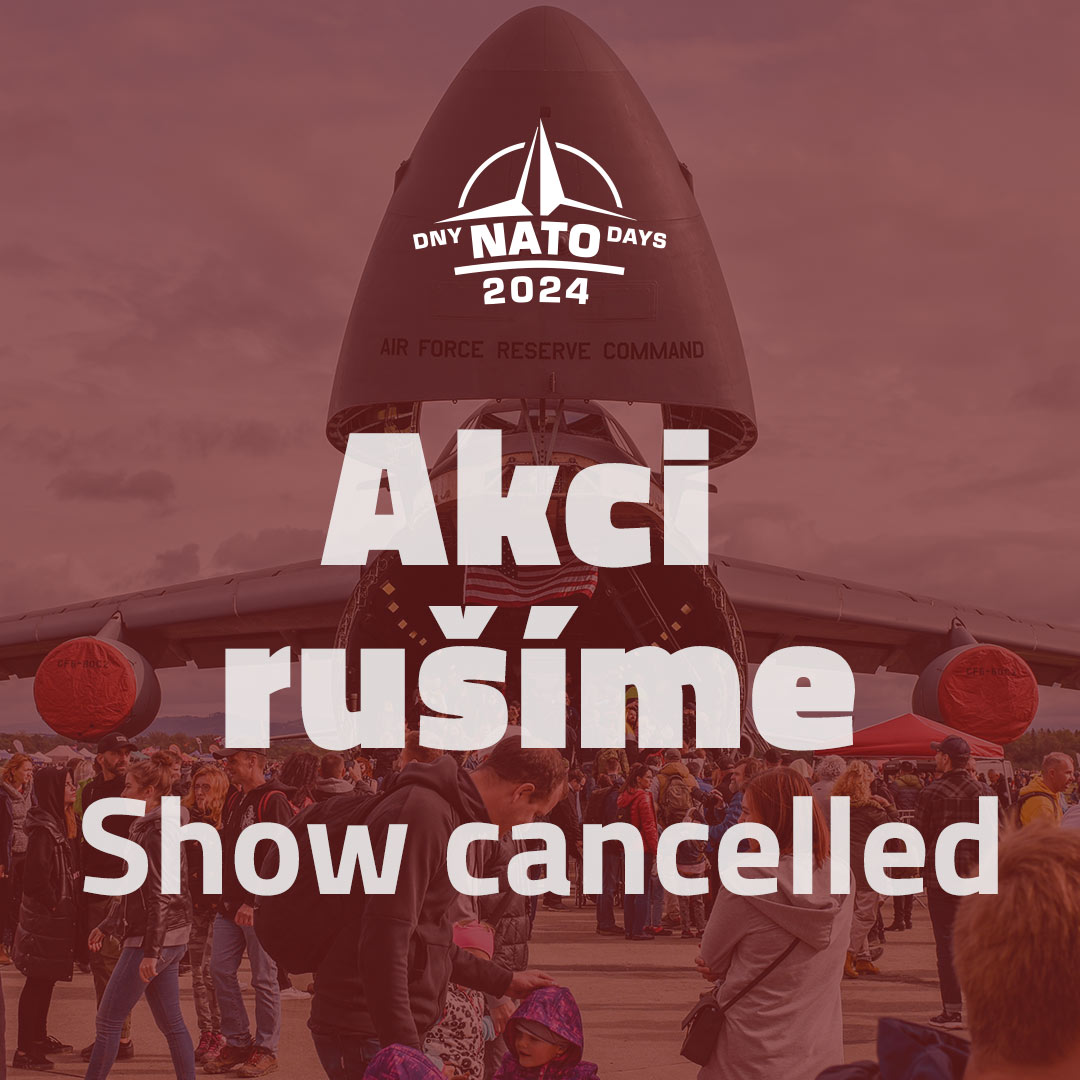 ‼️📢 LETOŠNÍ ROČNÍK AKCE BOHUŽEL RUŠÍME. 
Vzhledem k aktuální velmi kritické situaci jsme učinili toto velice těžké rozhodnutí.  

Po důkladném vyhodnocení všech aktuálních okolností jsme se rozhodli zrušit 24. ročník Dnů NATO v Ostravě a Dnů Vzdušných sil Armády České republiky,