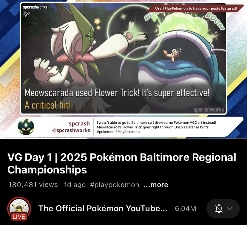 spcrashworks's tweet image. If I had a nickel for every time my art showed up on the official Pokemon YouTube channel, I’d have three nickels. #pokemon #PlayPokemon