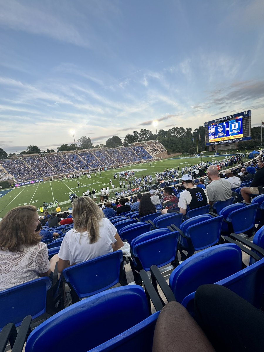 Had a great time at <a href="/DukeFOOTBALL/">Duke Football</a> yesterday! Love the fans! Can’t wait to be back. Thank you <a href="/MitchCiombor/">Mitch Ciombor</a> <a href="/jenna_kinker/">Jenna Kinker</a> <a href="/DUFBRecruit/">Duke Football Recruiting</a> <a href="/Coach_JWatts/">Justin Watts</a>