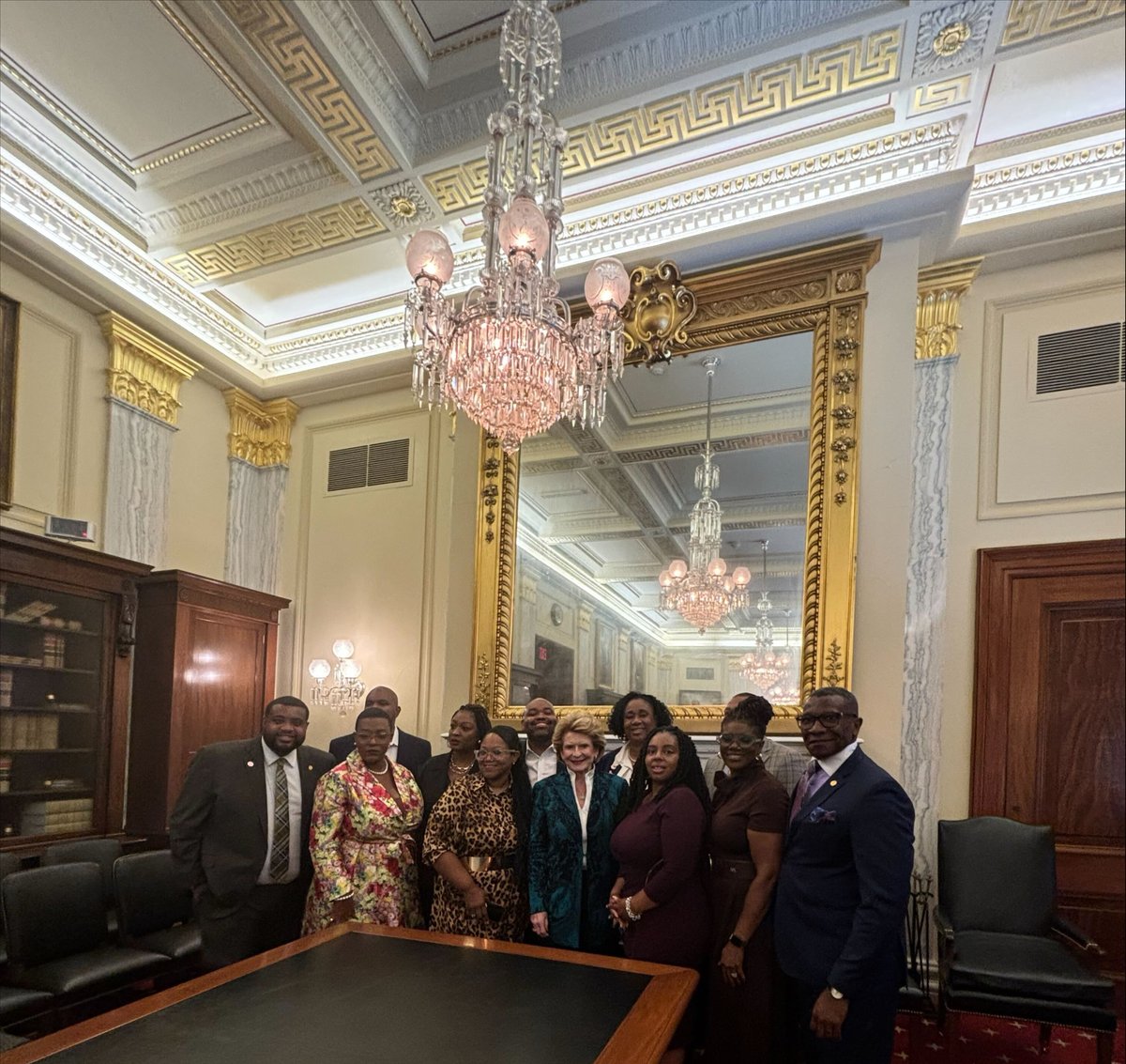 On Thursday, <a href="/SenStabenow/">Sen. Debbie Stabenow</a> invited our members for a meet and greet following her annual Breakfast with Senators event. We discussed ways we can collaborate to amplify Black voices and continue putting people first! #CBC2024 #BlackExcellence