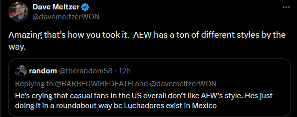 #AEW does indeed have a ton of different styles of pretend fighting.
•Flippy gymnastic leg slap style
•Garbage needles in the mouth / cinder block  style
•No sell 56 forearms to chest style
• 8 Man tag for no reason style.
•Shin taps with hands in pockets style