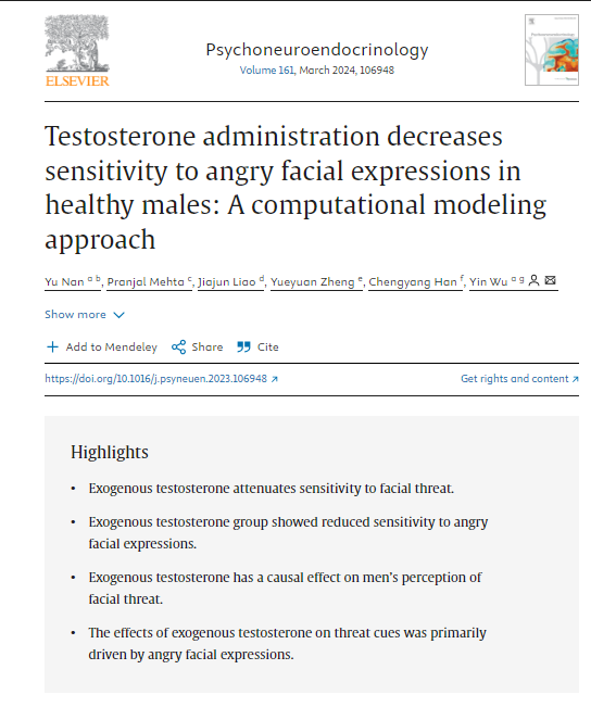 Babygravy9's tweet photo. Give a man a shot of testosterone and his sensitivity to angry facial expressions will decrease. 

A society of low-testosterone men is a society of men who are easily intimidated. https://t.co/U6WPbhdyuD