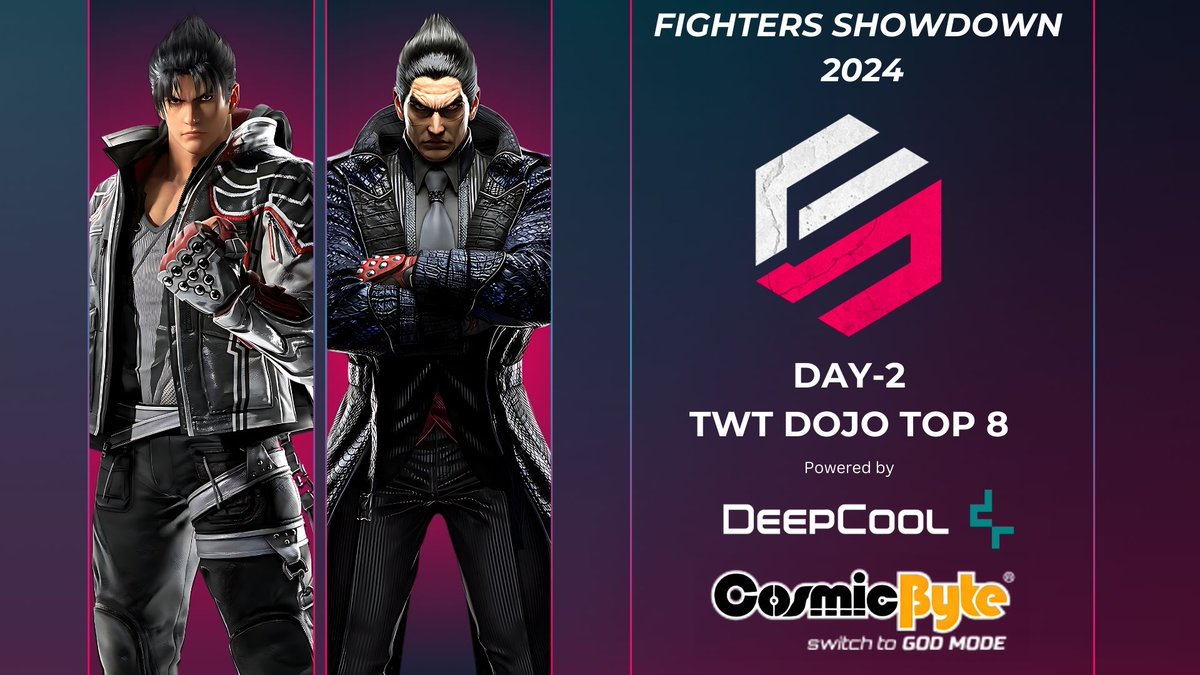 FSINDIA_'s tweet photo. The Top 8 of the #TWT2024 Dojo Event 96+ for Central &amp; South Asia is going down ! 👊

Tune In
https://t.co/xIuDgGNIaX
https://t.co/HaUK4pX9hZ

#TEKKEN8 https://t.co/bUunj0nVCf