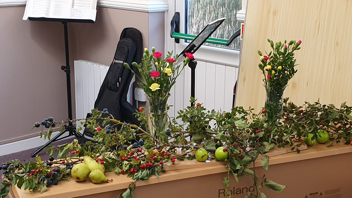Lovely to see the chapel decorated up for #Harvest #Thanksgiving today. Have you paused to give thanks for your #Food lately. #Praise #Worship

As long as the earth remains, there will be planting and harvest, cold and heat, summer and winter, day and night. Genesis 8:22