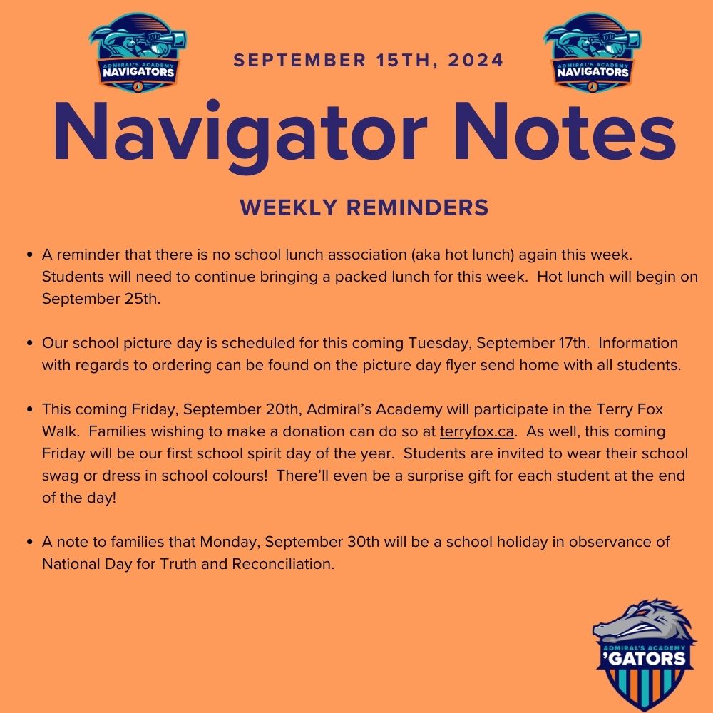 Navigator Notes - September 15, 2024