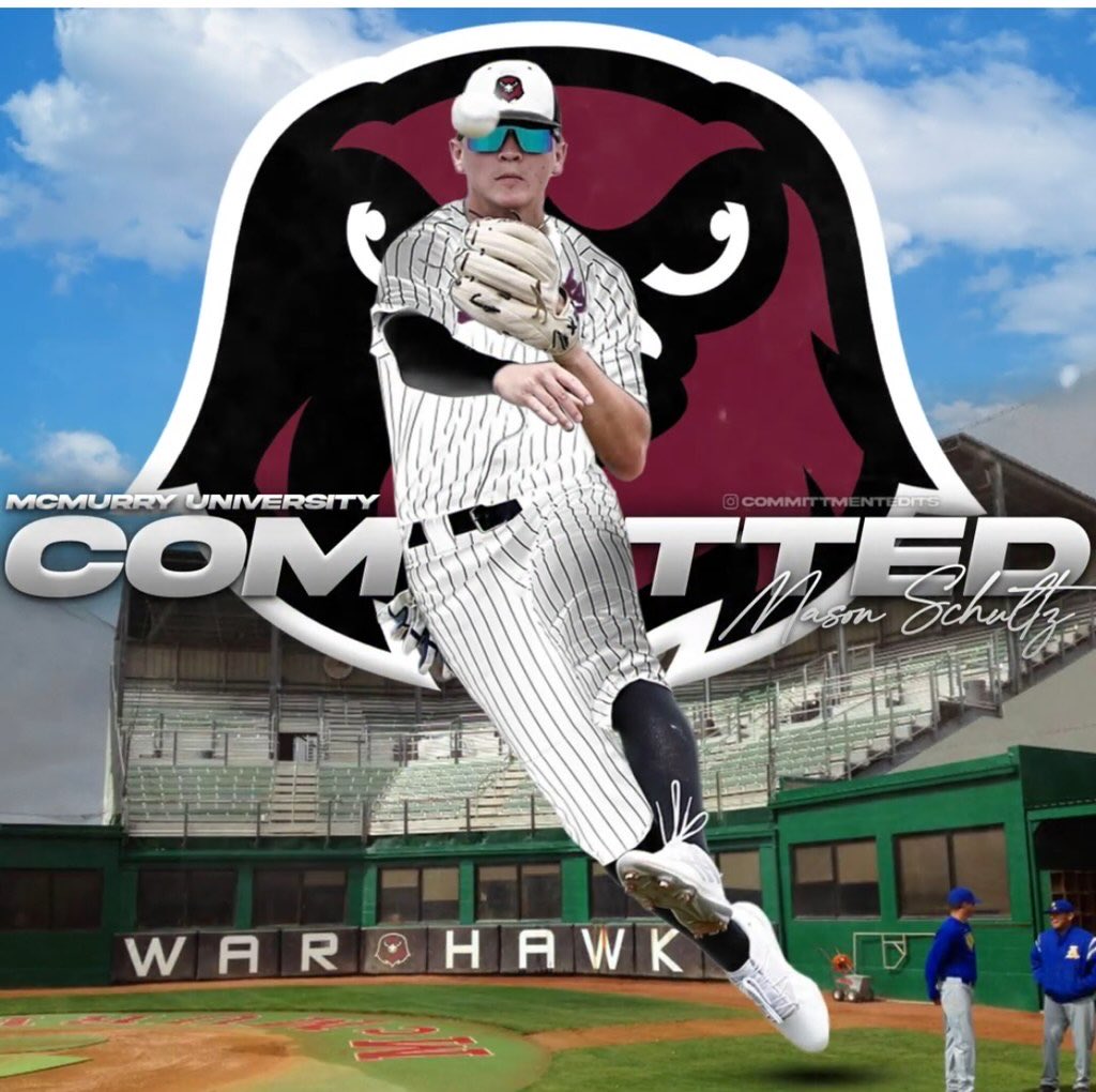 Happy to announce another Charger heading to the next level.  Mason Schultz has committed to play baseball at McMurry University.  Congratulations to Mason and his family.  Well deserved!!!!