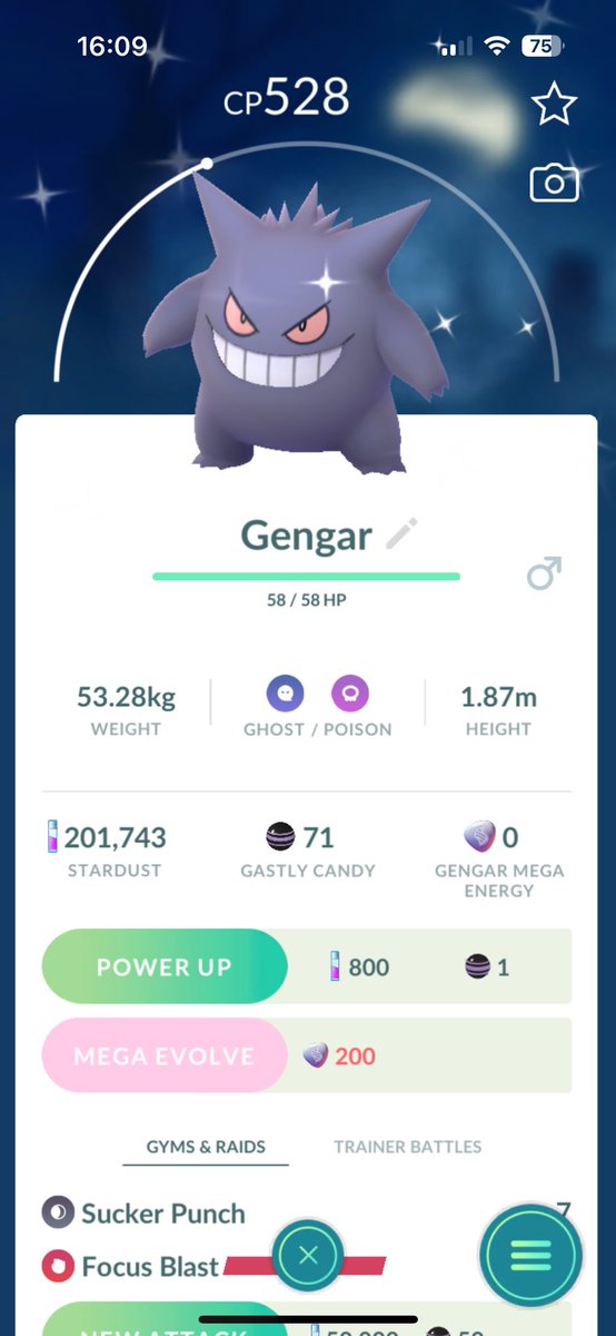 rydogsnerdworld's tweet photo. Random shiny Gengar spawning directly on me? Don’t mind if I do! ✨

#PokemonGO https://t.co/AkaL6b7UXe
