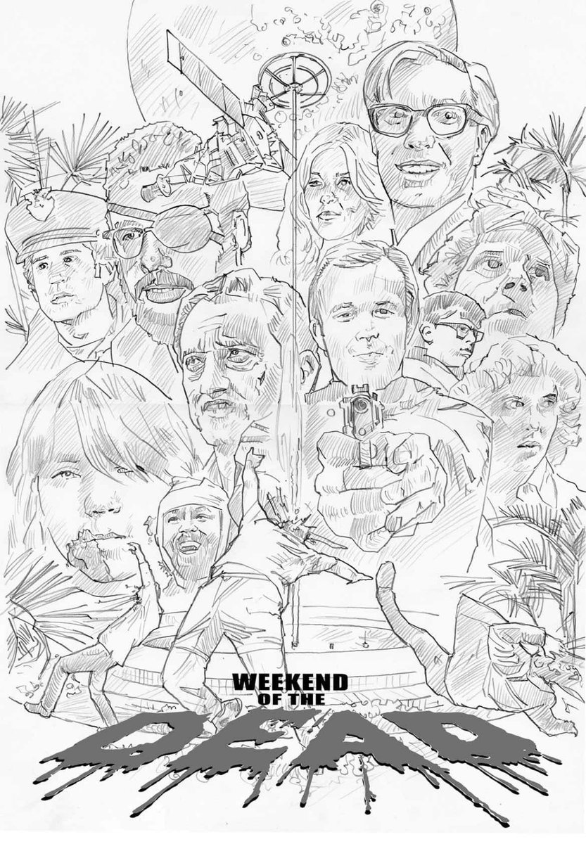 The wonderful <a href="/GrahamHumphrey8/">Graham Humphreys</a> is once again producing our show poster and as always is set be amazing. Here’s a teaser sketch, that allows us to see the creative process. We will keep posting these until the big final reveal. #WOTD24 #Romero #zombies #HorrorArt #Horrorfam