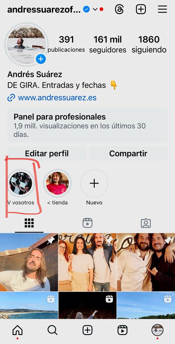 En mi instagram hay un nuevo destacado: “V de vosotros”. 
No iba a terminar el #ViajeDeVidaYVuelta sin presumir de vosotros. Sois mi orgullo. 
Gracias a cada una de las personas que habéis venido o vendréis al fin de gira. Os quiero. 

Las fotos son de la gran <a href="/mylensonfire/">Tania 🌿</a>