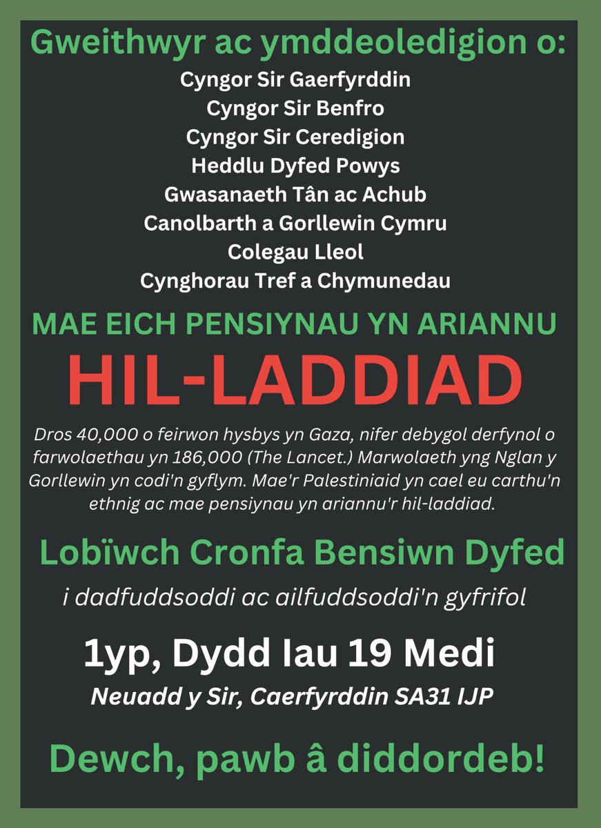 CNDCymru's tweet photo. ** CAERFYRDDIN/ CARMARTHEN**
     19.09.24 https://t.co/iz8uylAeDo