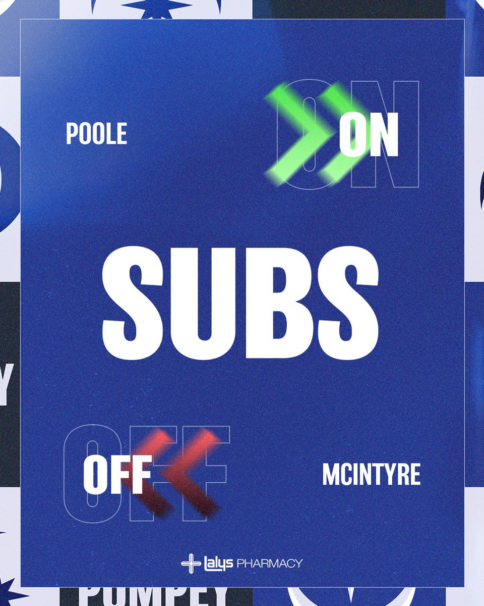 76' | <a href="/ReganPoole/">Regan Poole</a> is back. 💙

🔵 0-2 🟡 // #Pompey