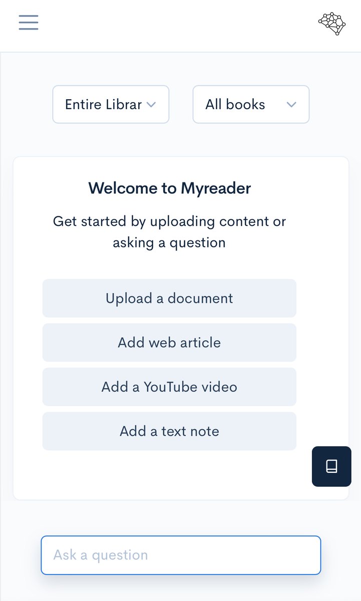 Upload anything and start asking questions!

Try now: myreader.ai