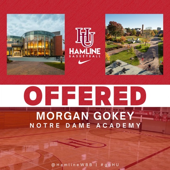Morgan Gokey (@morgan_gokey10) on Twitter photo After a great visit, I am excited to have my first offer to play at the next level from <a href="/HamlineWBB/">Hamline WBB</a>! Thank you <a href="/HUcoachjhersch/">Joshua Hersch</a> and <a href="/LBernardyHU/">Lindsey Bernardy</a> for giving me this opportunity!
<a href="/PurpleAcesWI/">Purple Aces</a> <a href="/ndagirlsbball/">NDA Girls Basketball ๐</a> After a great visit, I am excited to have my first offer to play at the next level from <a href="/HamlineWBB/">Hamline WBB</a>! Thank you <a href="/HUcoachjhersch/">Joshua Hersch</a> and <a href="/LBernardyHU/">Lindsey Bernardy</a> for giving me this opportunity!
<a href="/PurpleAcesWI/">Purple Aces</a> <a href="/ndagirlsbball/">NDA Girls Basketball ๐</a>
