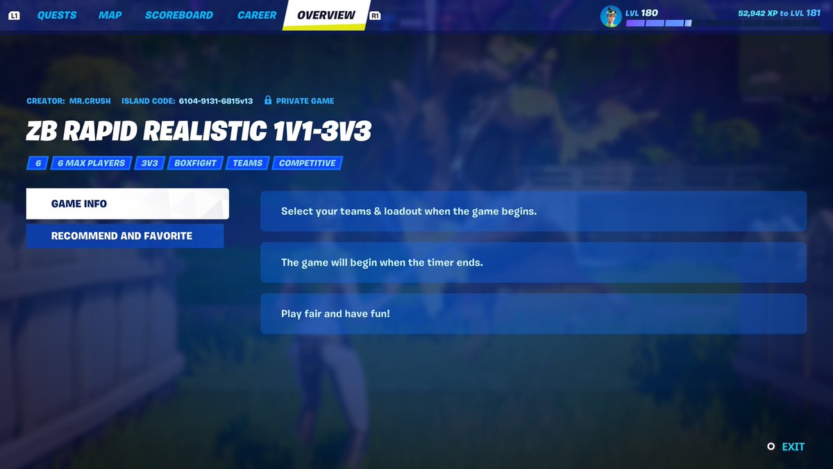 NEW 1v1 - 3v3 MAP 

TRY IT OUT ITS CRAZY GOOD