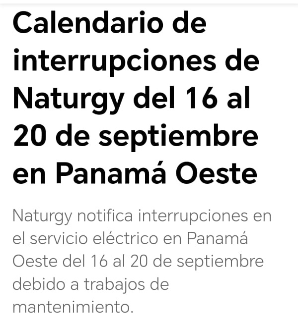 Hay que ser muy cínicos <a href="/NaturgyPa/">Naturgy Panamá</a> para mandar un Calendario de Interrupciones, SI TODOS LOS DIAS HAY DE 3 A 5 INTERRUPCIONES EN PMA OESTE. SE BURLAN DEL PUEBLO <a href="/TReporta/">Telemetro Reporta</a> <a href="/atenogenesR/">ATENOGENES RODRIGUEZ</a> <a href="/DorcasDeLaRosa/">Dorcas De La Rosa Guevara</a>