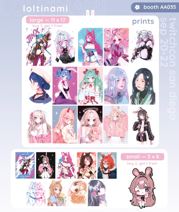 my twitchcon catalogue ☆  
⤷ see you AA035 🐰 