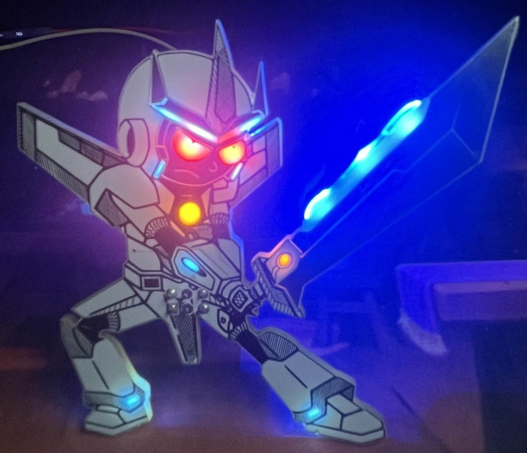 Hak4Kidz's tweet photo. Bring #badgelife hardware with female SAO connectors and batteries so you can bling it out with our Gundam Morty SAO. Available at @GrrCON in the Exhibit Hall on 9/26 &amp; 9/27. https://t.co/2U2h2AJ91N