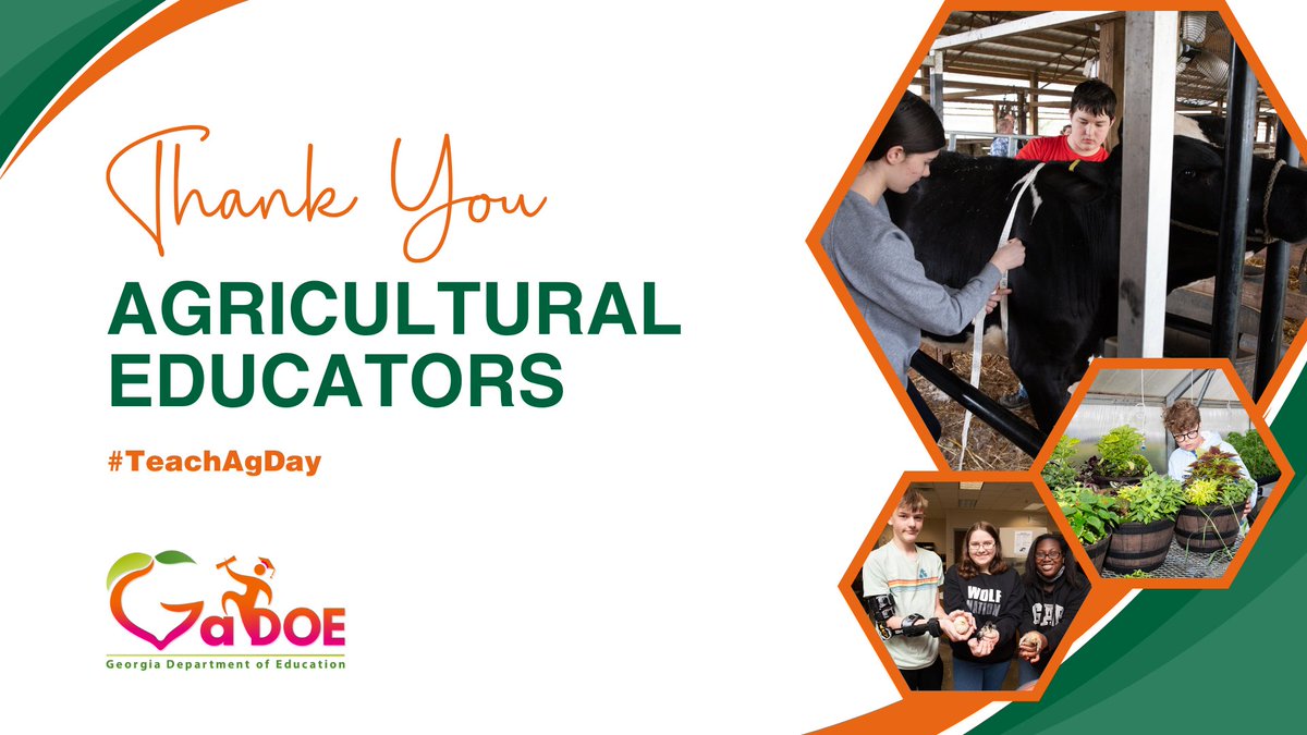 Did you know? Agriculture education covers everything from farming techniques to food science. Celebrate #TeachAgDay by learning something new! 🌾📊 #AgFacts #GaAgEducation