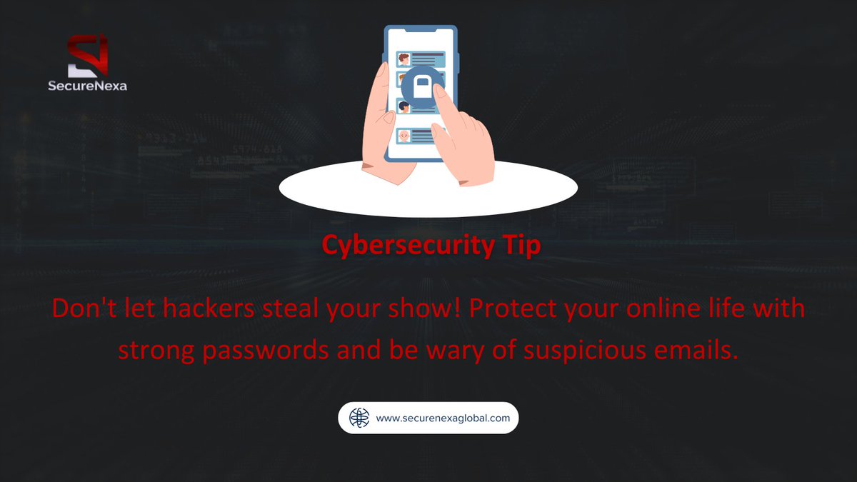 SecureNexa's tweet photo. Remember, a strong password is more than just a combination of letters and numbers. It should be unique, difficult to guess, and regularly updated.
#CybersecurityTips #StaySafe #SecureNexa, #CybersecuritySolutions, #BusinessProtection. https://t.co/NB7mjOPp8X