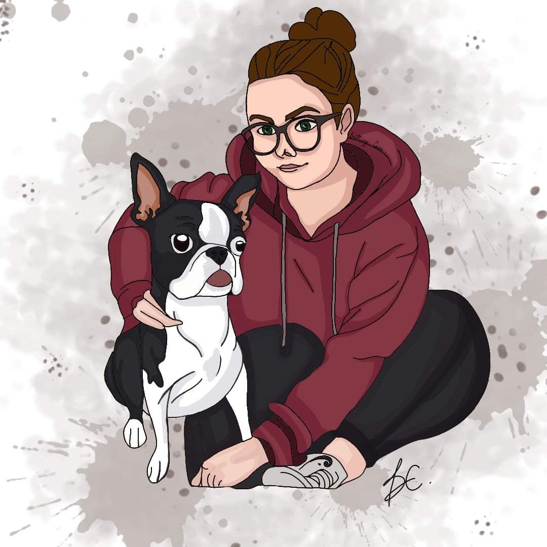 bcase03's tweet photo. Some artwork I have created in the past year or two featuring my girl Bailey, including canvas painting, watercolor painting, and two digital art pieces. https://t.co/ophp0x6sps