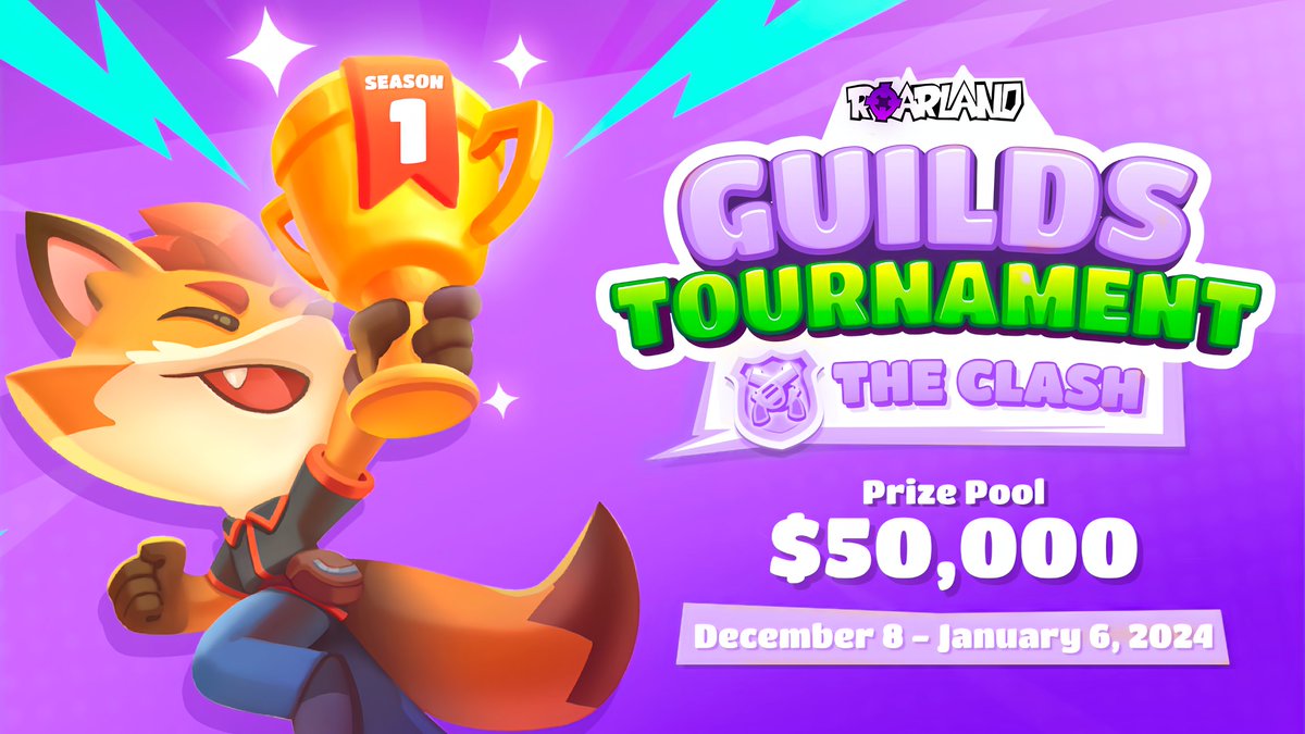 Guilds Tournament Season 1 has RESUMED with a massive PRIZE POOL of $50,000!

Who will dominate the leaderboards and claim victory? Get ready to clash, conquer, and secure your spot! 🏆

📅 December 8 - January 6, 2024