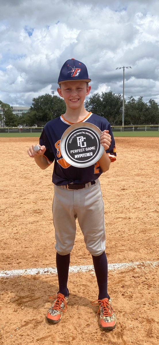Congratulations <a href="/Maxim_2032/">Maxim Dominie</a> , Most Valuable Pitcher <a href="/PGYouthBB/">Perfect Game Youth</a> Youth Fall Invitational in Ft. Meyers!