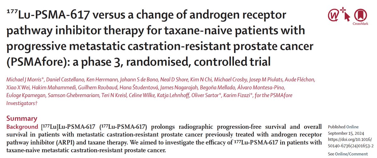 Xiao Wei, MD (@xiaoweimd) on Twitter photo PSMAfore published <a href="/TheLancet/">The Lancet</a> today. Proud to have contributed to this impactful study. 50-day 🔗 to full-article: authors.elsevier.com/c/1jmkBV-4XOuQK PSMAfore published <a href="/TheLancet/">The Lancet</a> today. Proud to have contributed to this impactful study. 50-day 🔗 to full-article: authors.elsevier.com/c/1jmkBV-4XOuQK