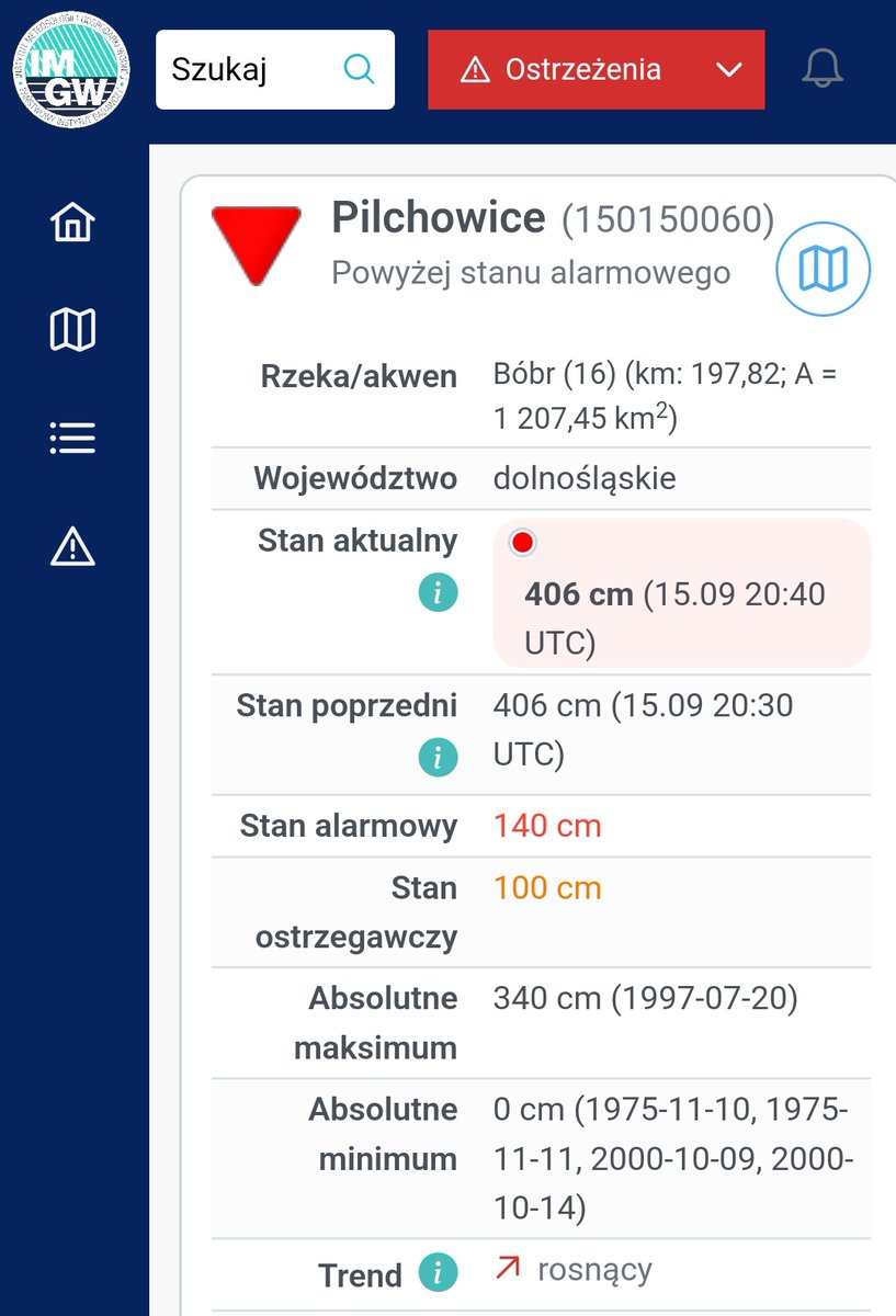EquesNaturae's tweet photo. Bóbr poniżej przelewającej się tamy #Pilchowice - 406 cm, o 66 więcej niż w 1997r.
Co daje małą nadzieję, że w ciągu 10min bez zmian (22:30 do 40')
Być może górka już zeszła.
W godzinę będzie jaśniej.
#Powodź @PZatonski https://t.co/IpVBx5UQf6