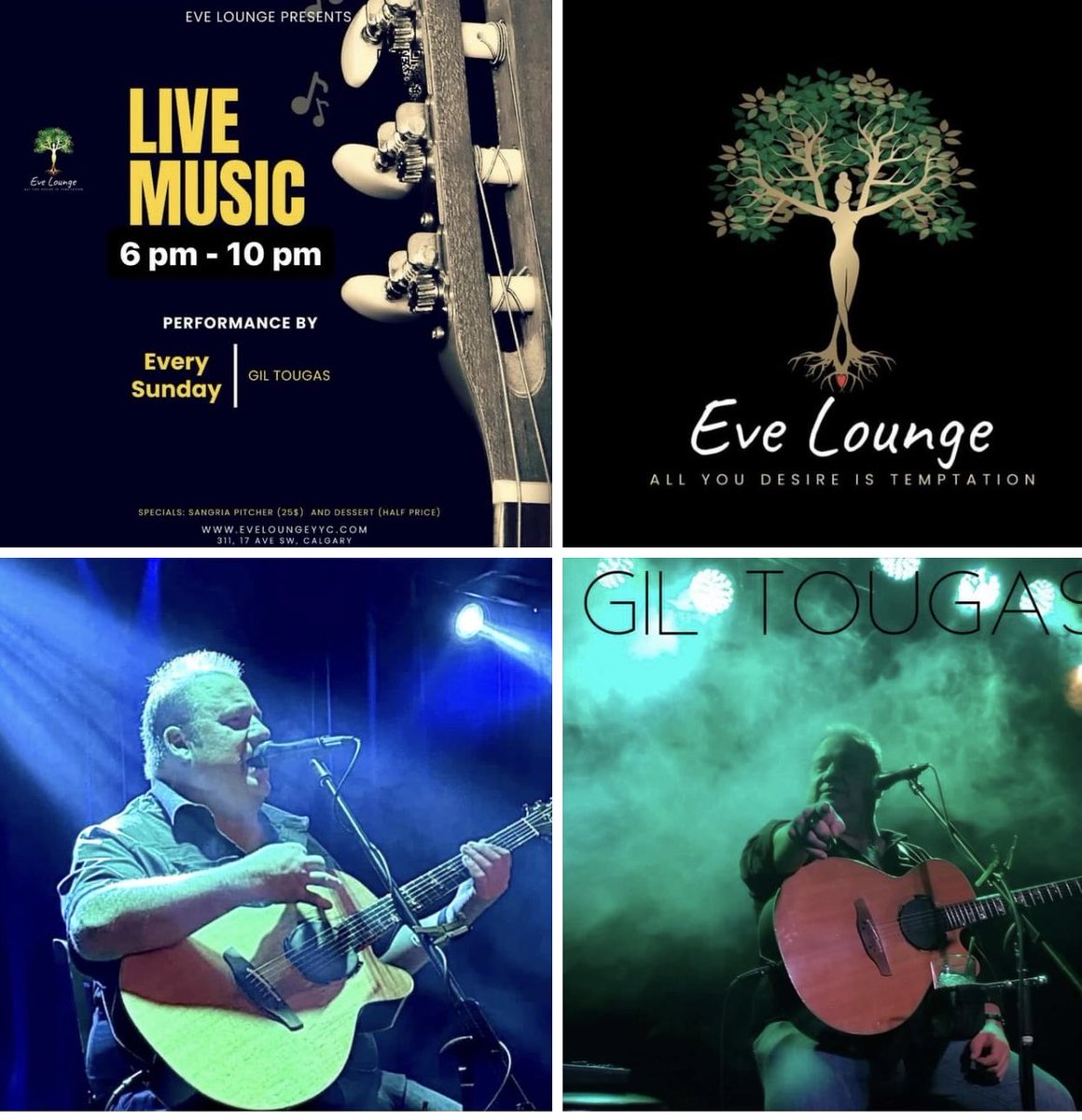 This happens every Sunday starting at 6 PM. The most unique venue I’ve ever played.  You need to come and check this out.!! @eveloungeyyc