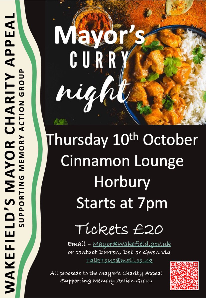 Two great nights out and the opportunity to support my local charity - Memory Action Group. Please let me know if you'd like tickets.
