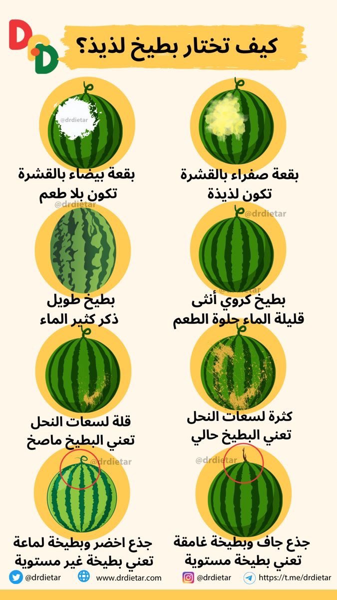 gorgeous4ew's tweet photo. للفائدة:

كيف تختار بطيخ لذيذ 🍉 https://t.co/OrYzTQoryj