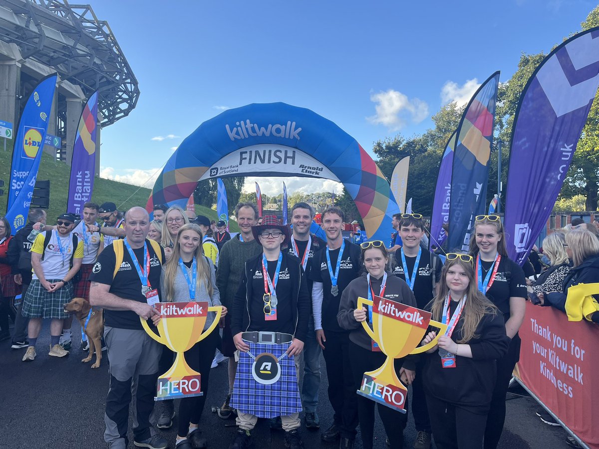 They did it! Kilt walk complete! Well done team. See you all at training on Wednesday! <a href="/official_DHS/">Dalkeith High School</a> <a href="/polar_academy/">The Polar Academy</a>