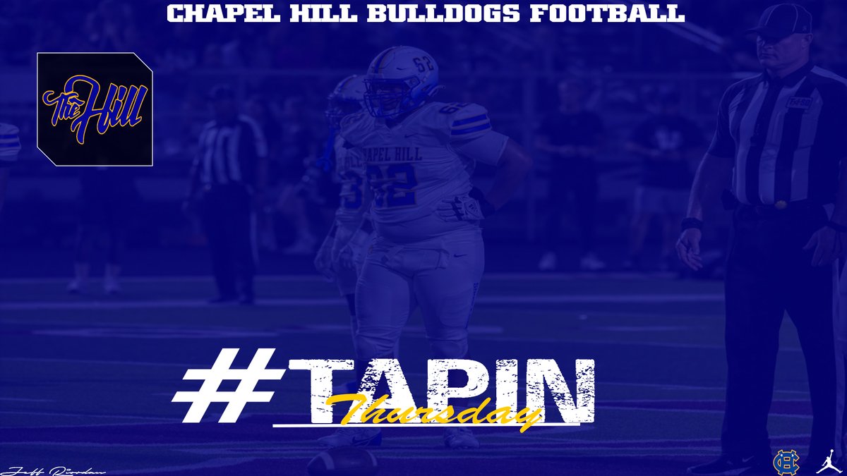 ChapelHillFB's tweet photo. #TapInThursday. It’s the Day Before! Tap in & sharpen up. #WeGotDogs #ChapelHillVsGilmer #Be2egend4ry https://t.co/vFRNYU3R3k