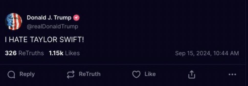 swiftieboston's tweet image. But in all seriousness.. this new era of "politics" is DEEPLY ABNORMAL

A "world leader" feeling this threatened because someone isn't voting for him?? 

This man has normalized division (and hate) and consistently blurs the lines between truth and lies.. And millions listen..