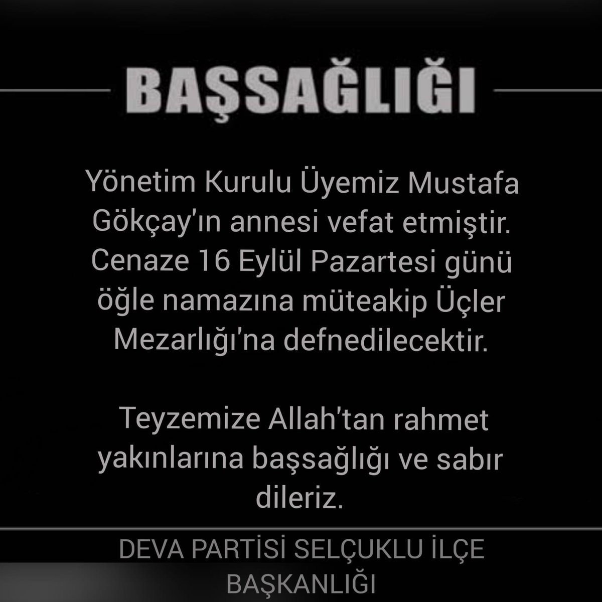 Konya Selçuklu Deva Partisi (@selcukludadeva) on Twitter photo 