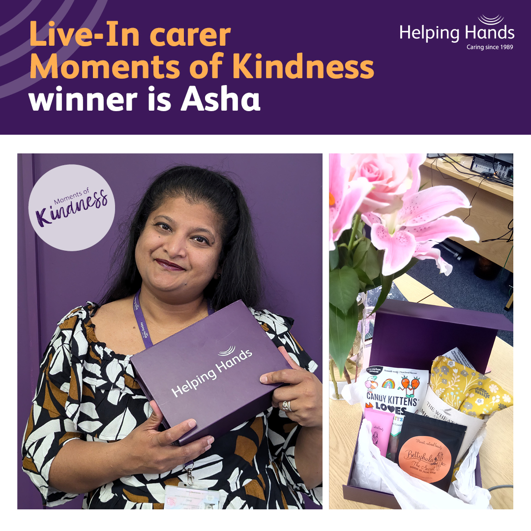 Congratulations to Asha, our Live-in Relationship Manager, for winning a Moments of Kindness award! Nominated by Maria, Asha embodies what it means to go above and beyond—always prioritising her clients and supporting her carers with a positive, can-do attitude.
#HelpingHands