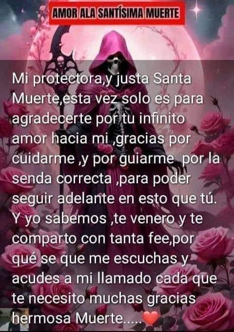 Gracias Mi Santísima Muerte 🖤