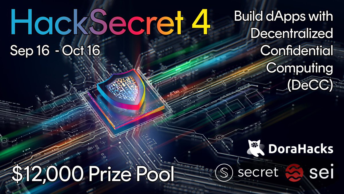 SecretNetwork's tweet photo. Ready to kickstart HackSecret 4? Tomorrow's the day!
Join us on September 16th, 17:00 UTC for the kickoff call and officially begin your journey to building DeCC dApps 🔒
📅 Mark your calendars:
👉 https://t.co/MKHzWpMzsq
Let the innovation begin 💡 https://t.co/LaBUdL4yZ5