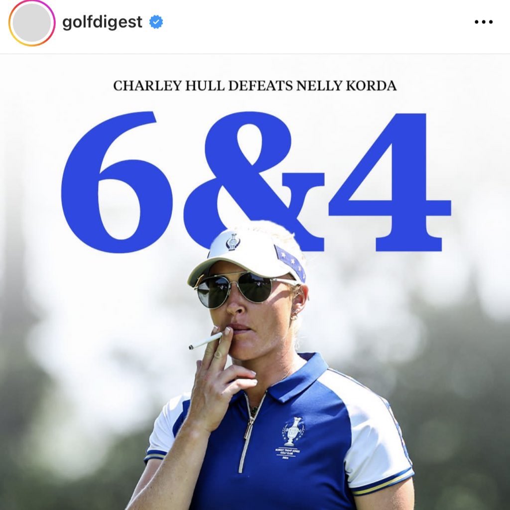 kclairerogers's tweet photo. Nelly just showed Charley this @golfdigest graphic and it’s safe to say she’s a fan of it https://t.co/vK7NjhTCe8