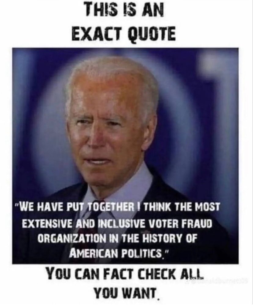 envisionalt7's tweet photo. RIP Free & Fair Elections
#TheStealisOn #GestapoGarland #StealTheVote
Why are all of these Harris-Biden agencies pre-announcing issues with the 2024 election?
They pre-announce convenient "problems with US Mail could cause 2024 'Voting Disruptions'".
https://t.co/eQAH7eIall
Voting day will turn into voting months until they find (AKA Create) enough mail-in ballots to install Kamala and their puppets for Congress and the Senate.
They are putting their cover stories in place, attempting to fool voters into accepting a 2024 steal.
Also, the Postal Worker's Union endorses Harris:
“Either we elect Donald Trump, who plans to destroy the public Postal Service" "or elect Kamala Harris, who has proven" "to have demonstrated support for postal issues."
https://t.co/D35pa5iZHK
Democrats no longer care how obvious their cheating is.
All of the MSM polls are pure Democrat propaganda and will be used to justify the steal.
Gestapo-Garland has decreed that anyone refusing to use his electronic cheating machines will be abused in the same way his DOJ has abused and continues to abuse the J6 protesters.
Gestapo-Garland also announced that anyone who interferes with the peaceful transfer of power will be abused in the same way his DOJ has abused and continues to abuse the J6 protesters.
Translation:
If anyone shows proof of fraud or even insinuates fraud in the 2024 election, they will be accused of "interfering with the peaceful transfer of power" and immediately imprisoned, just like the J6 protesters.
CISA & the FBI pre-announce their preplanned DDoS attack on election infrastructure, meaning there will be no real-time public evidence of vote flipping and no evidence of middle-of-the-night 500,000+ ballot dumps with 99.99% for their candidate, as nobody will be able to reliably view the real-time vote totals.
Michigan passed a law to prevent any kind of recount based on allegations of fraud, and their Secretary of State announced that they would go after anyone who does not certify the fraudulent results.
Washington state requires the outside of every mail-in-Ballot envelope to be marked Republican or Democrat, but they tell us not to worry and that all will be treated fairly. Sure, they will, NOT.
The Michigan and Wisconsin Elections Commissions are knowing committing voter fraud.
They are presenting a candidate as an option to voters even after the candidate has already officially notified the Michigan and Wisconsin Elections Commission that he will not be running in the 2024 election and requested his name to be removed from the ballot, and both have refused, but they took Biden off of the ballot immediately, showing preferential treatment for Democrats.
All of the Democrats and agencies listed above are far-left extremists and would not lift a finger to help Trump, giving us the reasonable deduction that they have already put everything in place to steal the election for the presidency, House, and Senate for the Democrat candidates.
They will use all of the fraudulent polls that the MSM has been barraging the public with to justify a sweeping win for every Democrat candidate, with the exception of a few sellout Rhinos, to give the appearance of fairness.
By the way, it's very interesting that @SpeakerJohnson does not have a Democrat challenger for his seat.
It couldn't have anything to do with giving the Democrats everything on their wish list, could it?
Where is the RNC? Why aren't they asking the Supreme Court for immediate emergency injunctions?