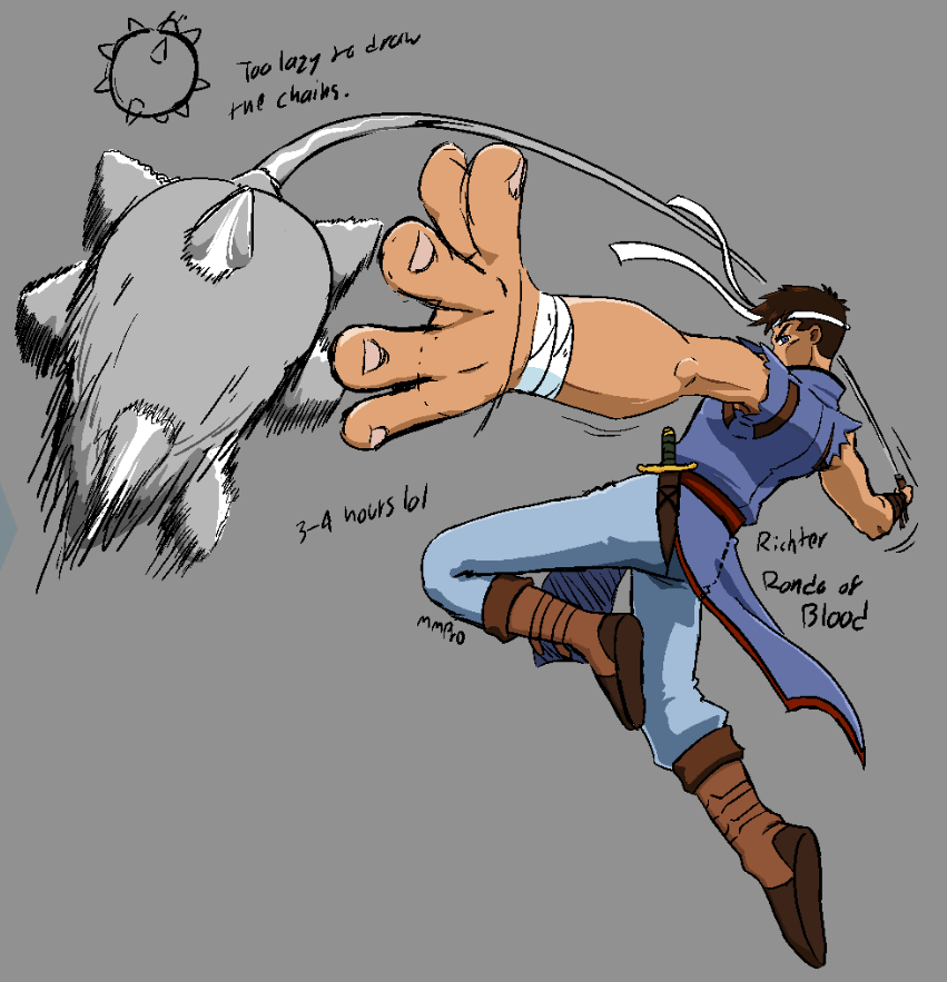 Today's warm up: Richter Belmont from #Castlevania !

#KONAMI #rondoofblood