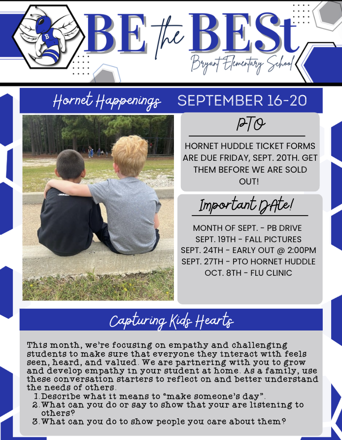 BES Updates September 16th-20th