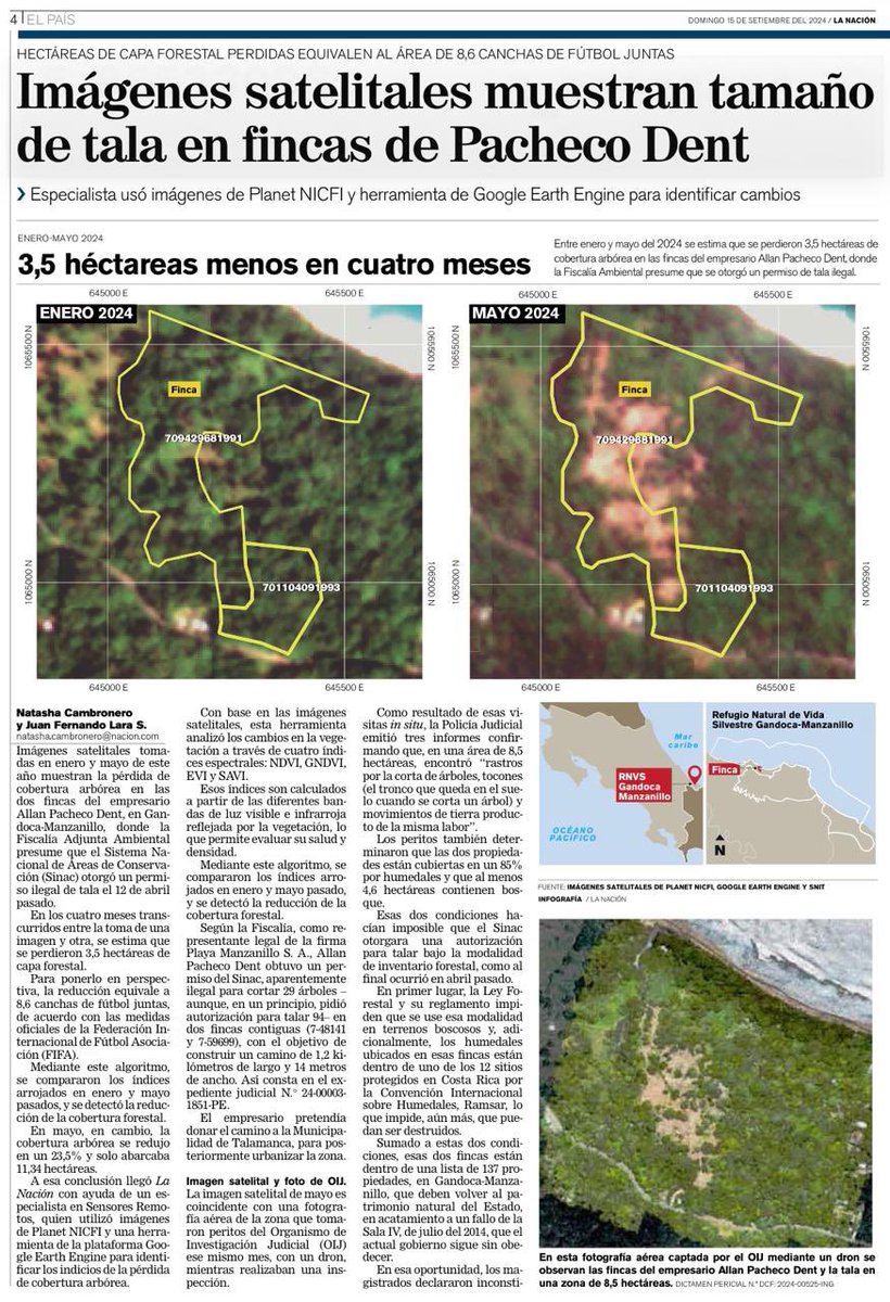 En 4 meses es evidente la deforestación en una zona que se debía más bien proteger y recuperar 👇🏾. ¿No les parece doloroso? 👇🏾