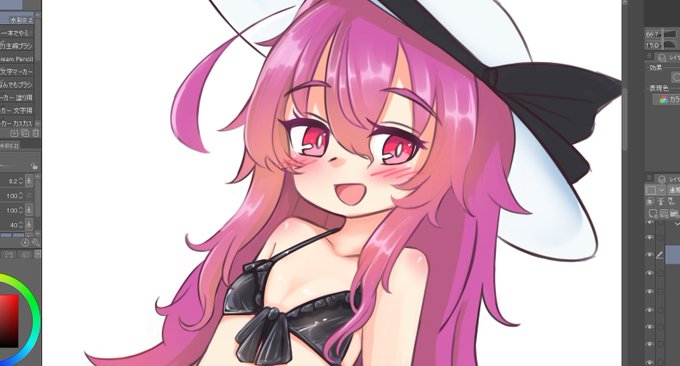 髪の毛をゴリゴリ描いていくのが楽しい

時間がかかるけど 